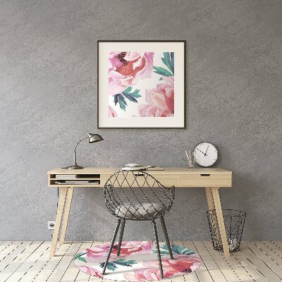Alfombra para silla de escritorio Flor de semilla de amapola