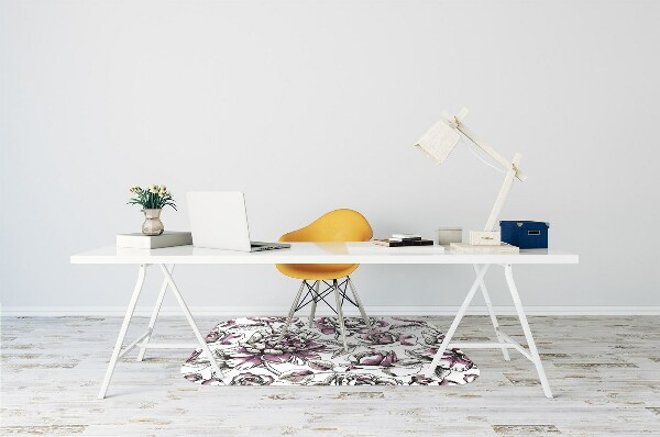 Alfombra para silla de escritorio Rosas