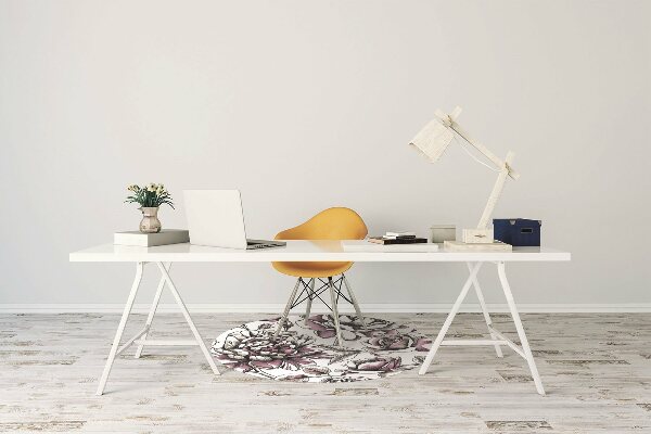Alfombra para silla de escritorio Rosas