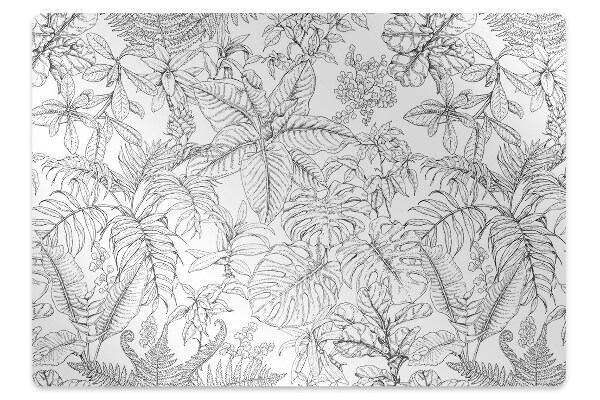 Alfombra para silla de escritorio Boceto tropical