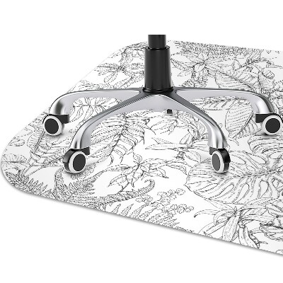 Alfombra para silla de escritorio Boceto tropical