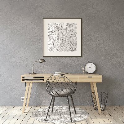 Alfombra para silla de escritorio Boceto tropical