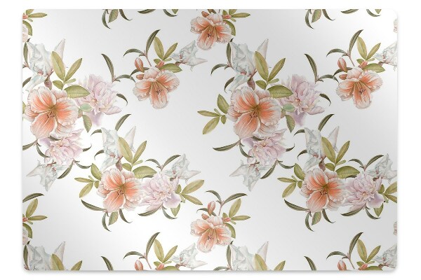 Alfombra para silla de escritorio Flores de primavera