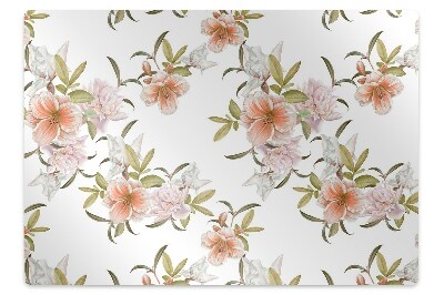 Alfombra para silla de escritorio Flores de primavera