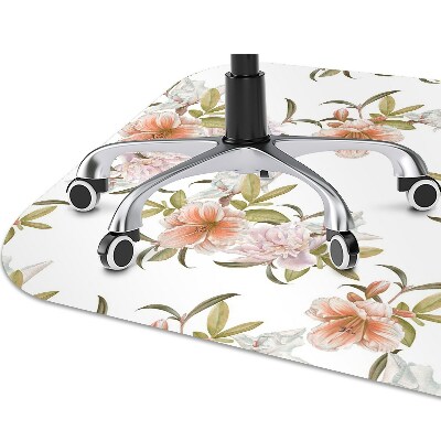 Alfombra para silla de escritorio Flores de primavera