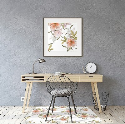 Alfombra para silla de escritorio Flores de primavera
