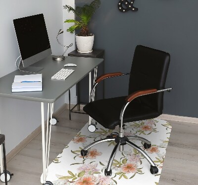 Alfombra para silla de escritorio Flores de primavera