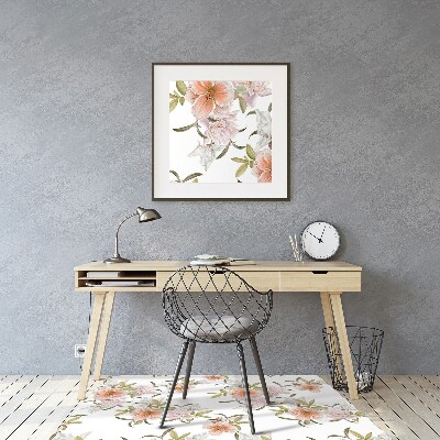 Alfombra para silla de escritorio Flores de primavera