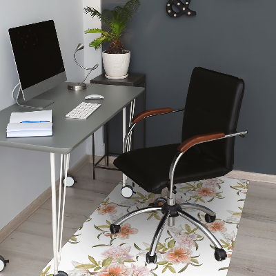 Alfombra para silla de escritorio Flores de primavera