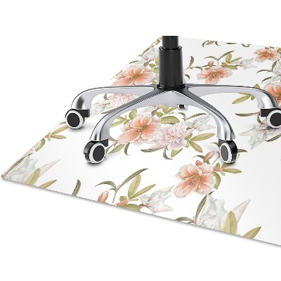 Alfombra para silla de escritorio Flores de primavera