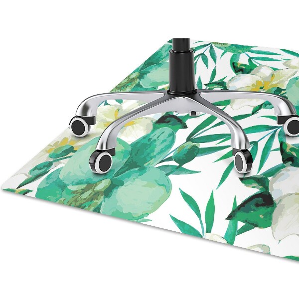 Alfombra para silla de escritorio Flores pastel