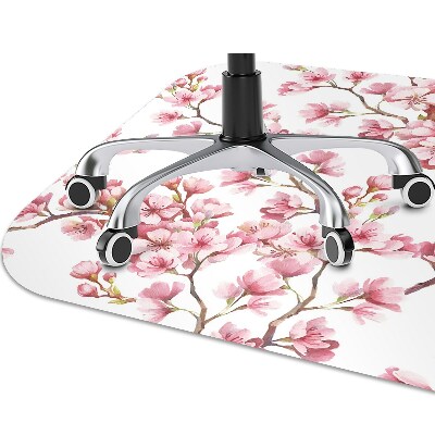 Alfombrilla para silla de escritorio Flores rosadas