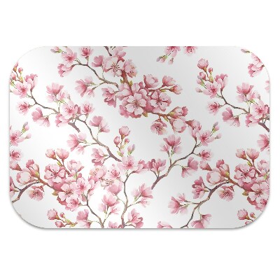 Alfombrilla para silla de escritorio Flores rosadas