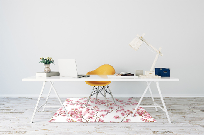 Alfombrilla para silla de escritorio Flores rosadas