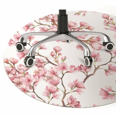 Alfombrilla para silla de escritorio Flores rosadas