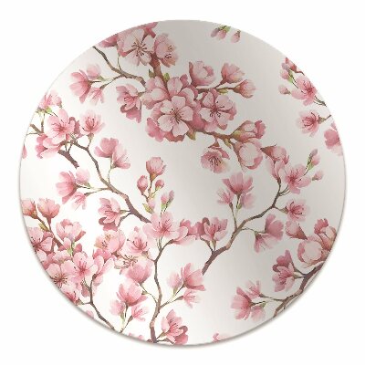 Alfombrilla para silla de escritorio Flores rosadas