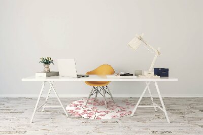Alfombrilla para silla de escritorio Flores rosadas