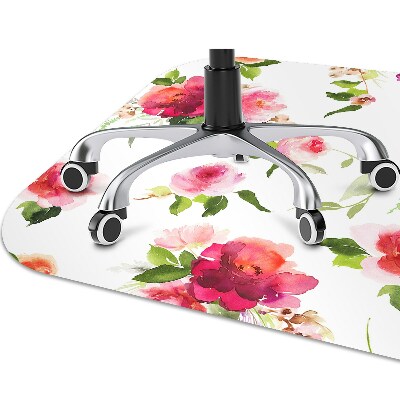Alfombra silla ordenador Flores de primavera