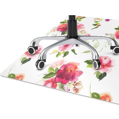 Alfombra silla ordenador Flores de primavera