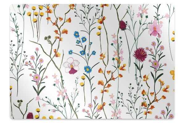 Alfombra silla ordenador Flores de campo
