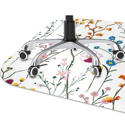 Alfombra silla ordenador Flores de campo