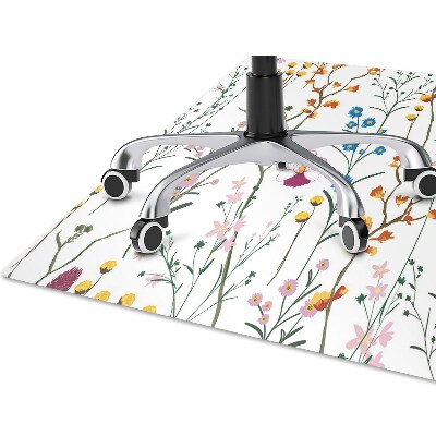 Alfombra silla ordenador Flores de campo