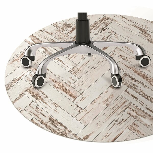 Alfombra silla ordenador Piso de madera
