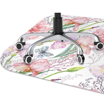 Alfombra silla ordenador Peonies flores
