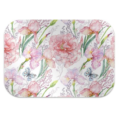 Alfombra silla ordenador Peonies flores