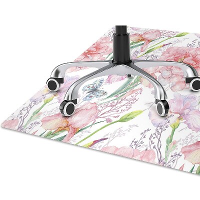 Alfombra silla ordenador Peonies flores
