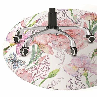 Alfombra silla ordenador Peonies flores