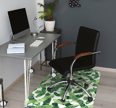 Alfombra para silla de escritorio Hojas tropicales