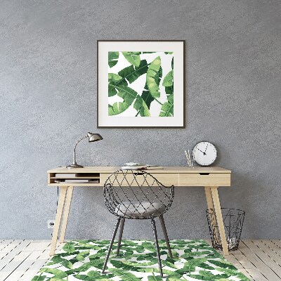 Alfombra para silla de escritorio Hojas tropicales