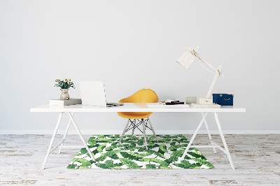 Alfombra para silla de escritorio Hojas tropicales
