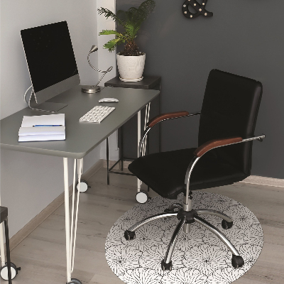 Alfombra para silla de escritorio Flor dibujada