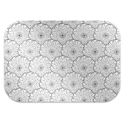 Alfombra para silla de escritorio Flor dibujada