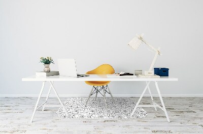 Alfombra para silla de escritorio Flor dibujada