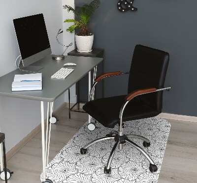 Alfombra para silla de escritorio Flor dibujada