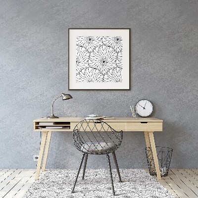 Alfombra para silla de escritorio Flor dibujada