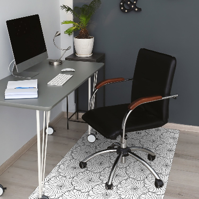 Alfombra para silla de escritorio Flor dibujada