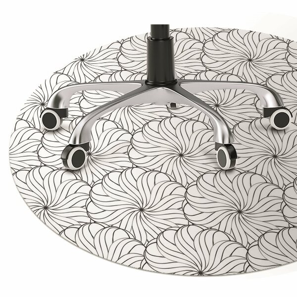 Alfombra para silla de escritorio Flor dibujada