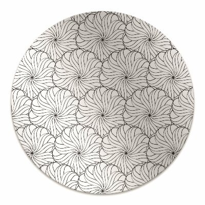 Alfombra para silla de escritorio Flor dibujada