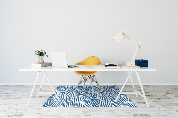 Alfombra para silla de escritorio Hojas geométricas