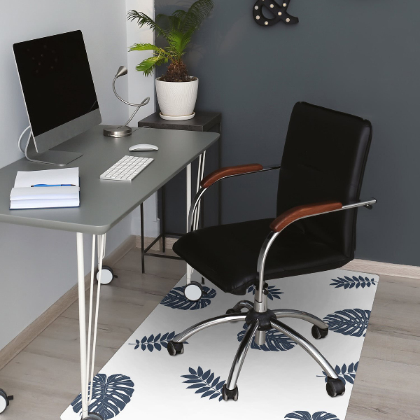 Alfombra para silla de escritorio Hojas tropicales