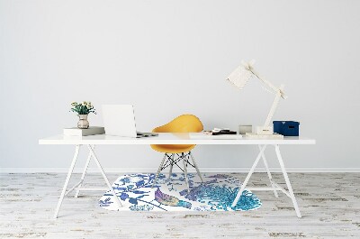 Alfombrilla para silla de escritorio Pájaros de primavera