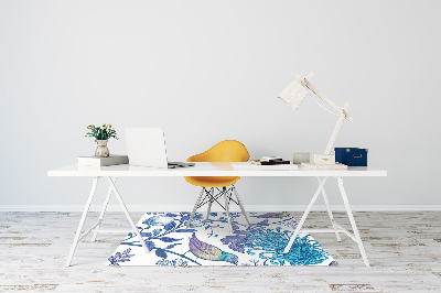 Alfombrilla para silla de escritorio Pájaros de primavera