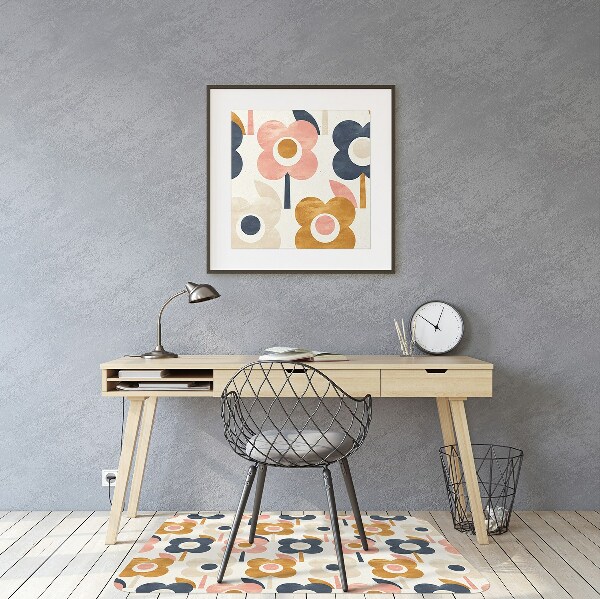 Alfombra silla escritorio Flores