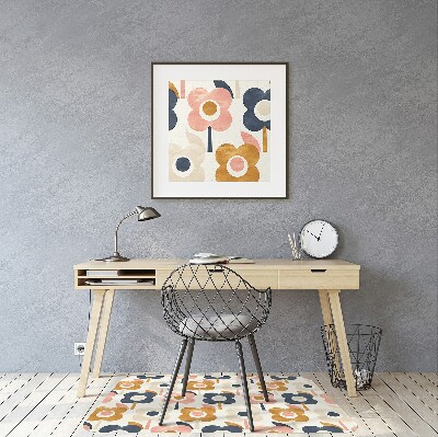 Alfombra silla escritorio Flores