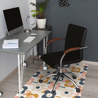 Alfombra silla escritorio Flores