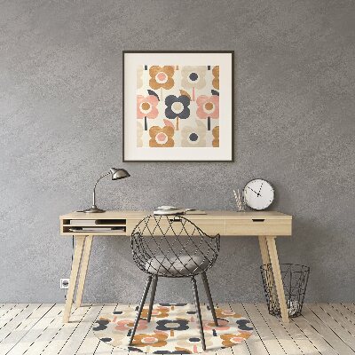 Alfombra silla escritorio Flores